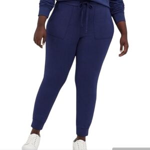 + Torrid navy classic fit mid rise fleece jogger